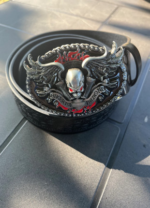 Ceinture noir vintage, theme bikers, style punk, retro, marke: Vintage Dressing, zustand: Sehr gut, größe: 120, 15,00 €, 16,45 € inklusive Vinted-Käuferschutz