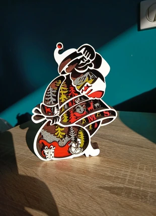 Figurine de Père Noël 3D Superposée - Décoration de Noël en BOIS, marque: Noël, état: Neuf avec étiquette, 6,00 €, 7,00 € Protection acheteurs incluse