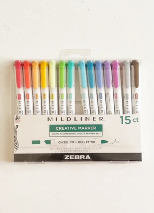 14 x New Zebra Mildliner Dual Tip Highlighter Pens Broad & Fine Tip Double Ended Creative Markers*, brand: Zebra, condition: New with tags, £7.95, £9.05 includes Buyer Protection
