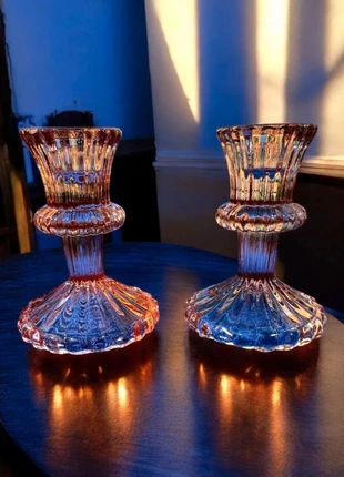 Bougeoirs en verre rosaline, marque: vintage love rosaline, état: Très bon état, 12,99 €, 14,34 € Protection acheteurs incluse