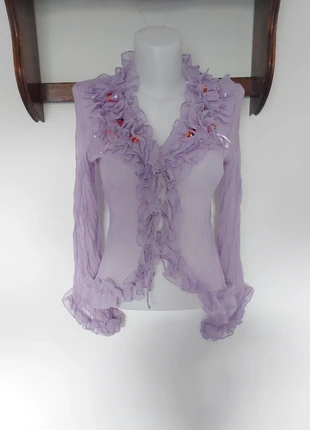 Blouse transparente froufrous, marke: COQUETTE, zustand: Sehr gut, größe: S / 36 / 8, 25,00 €, 26,95 € inklusive Vinted-Käuferschutz