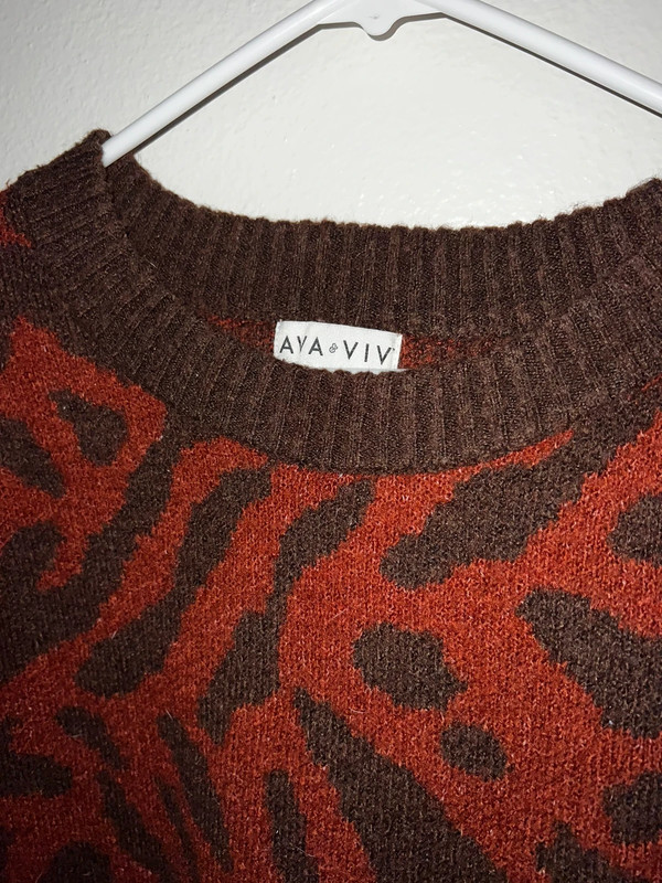 ava viv tiger print sweater plus size 2x super cute 2