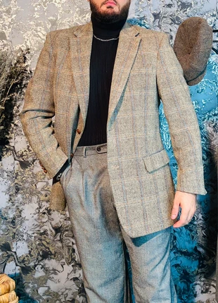 Veste en tweed d’exception Harris tweed beige bleu rouge taille XL, marque: Harris Tweed, état: Très bon état, taille: XL, 109,90 €, 116,10 € Protection acheteurs incluse