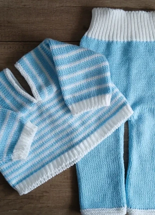 Pull et pantalon tricoter à la main garçon 9-12 mois, marque: Fait Main, état: Neuf sans étiquette, taille: 9-12 mois / 74 cm, 4,50 €, 5,43 € Protection acheteurs incluse