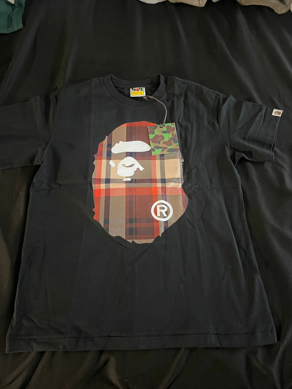 Bape check t shirt brand new 1