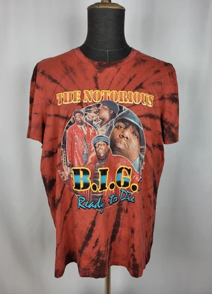 T-shirt graphique vintage rouge The Notorious BIG Biggie Ready to die - 100% coton Taille L, merk: Primark, staat: Heel goed, maat: L, € 15,90, € 17,40 inclusief Kopersbescherming Pro