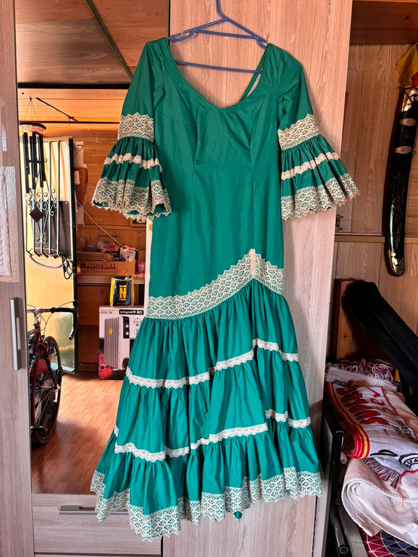 Traje de flamenca verde