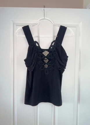 Black Embellished Vest Top, brand: Bali, condition: Very good, size: M / 10, £3.50, £4.38 includes Buyer Protection