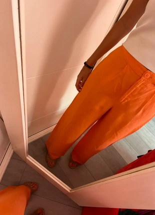 Pantalón lino naranja Inditex 36 Orange linen pants Pantalon en lin orange, marque: Bershka, état: Très bon état, taille: S / 36 / 8, 13,00 €, 14,35 € Protection acheteurs incluse