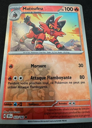 Matoufeu tef 033 reverse, brand: Pokémon, condition: Like new, €1.00, €1.75 includes Buyer Protection