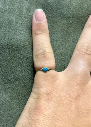 Bague cœur en argent et turquoise, marca: Argent, estado: Muito bom, tamanho: 16,5 mm Ø / 12, €10.50, €11.73 inclui Proteção do Comprador Pro