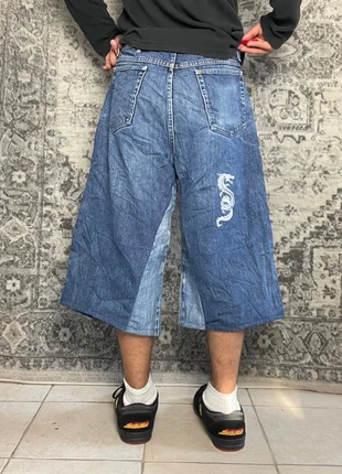Jort baggy large brodé blanc dragon japonais handmade streetwear hip-hop y2k skater taille 32US, merk: JNCO, staat: Heel goed, maat: W32 | FR 42, € 40,00, € 42,70 inclusief Kopersbescherming Pro