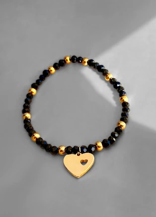 Pulsera Corazón / Bracelet perles cœur, merk: Local, staat: Nieuw zonder prijskaartje, € 7,50, € 8,58 inclusief Kopersbescherming Pro
