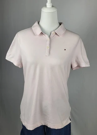 Polo Tommy Hilfiger rose pâle col chambray logo poitrine femme taille XL léger défaut, marke: Tommy Hilfiger, zustand: Gut, größe: XL / 42 / 14, 15,00 €, 16,45 € beinhaltet Vinted-Käuferschutz Pro