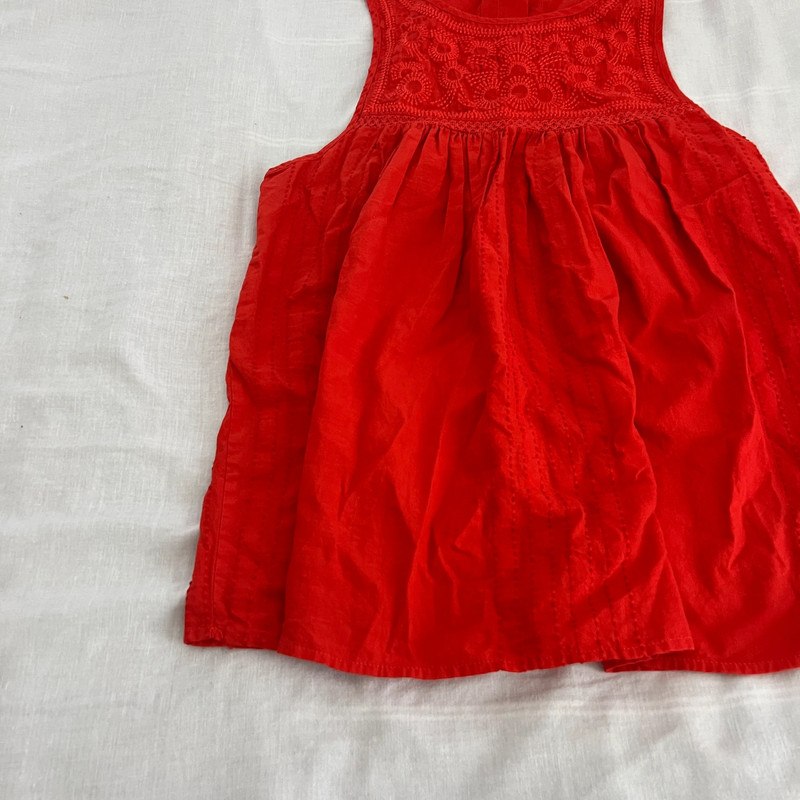 Madewell red embroidered tank top 3