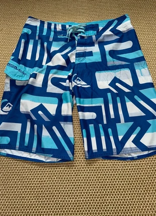 Short de Bain Quiksilver – Bleu à Motifs Géométriques – Taille M – Bon État, marque: Quiksilver, état: Bon état, taille: M, 9,99 €, 11,19 € Protection acheteurs (Pro) incluse