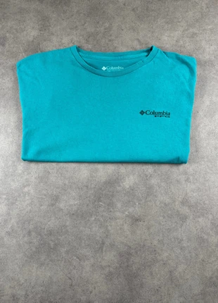 T-shirt manches courtes Columbia PFG turquoise taille L homme imprimé ras du cou - TEE0396, brand: Columbia, condition: Good, size: L, €1.00, €1.75 includes Buyer Protection Pro