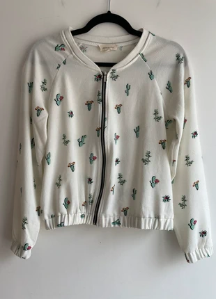 Veste style baseball à fermeture éclair, motif cactus, brand: Grain de Malice, condition: Very good, size: M / 38 / 10, €7.50, €8.58 includes Buyer Protection Pro