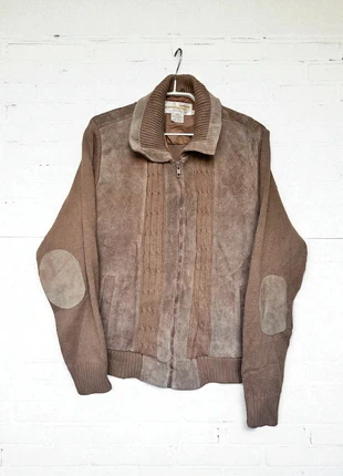 Vintage Vest Maat M Bruin Gebreid Suède Sandherst, marca: Vintage, estado: Bom, tamanho: M, €15.00, €16.45 inclui Proteção do Comprador Pro