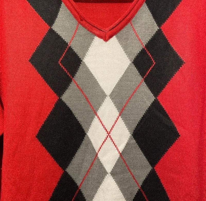 Croft and Barrow Red Argyle Sweater 2