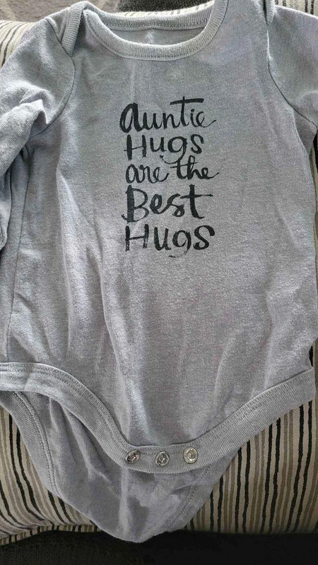 Newborn "Auntie Hugs Are The Best Hugs" Long Sleeve Onesie