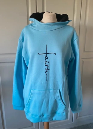 Pale Turquoise Blue Faith Logo Hoodie, brand: Unbranded, condition: New without tags, size: XXXL / 18, £8.00, £9.10 includes Buyer Protection