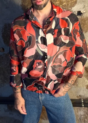 Camisa flores vintage miderna cuadro artsy roses flowershirt transparent sexy, brand: Lili Sidonio, condizioni: Ottime, taglia: L / IT 44 / EU 40, €25.00, €26.95 include la Protezione acquisti