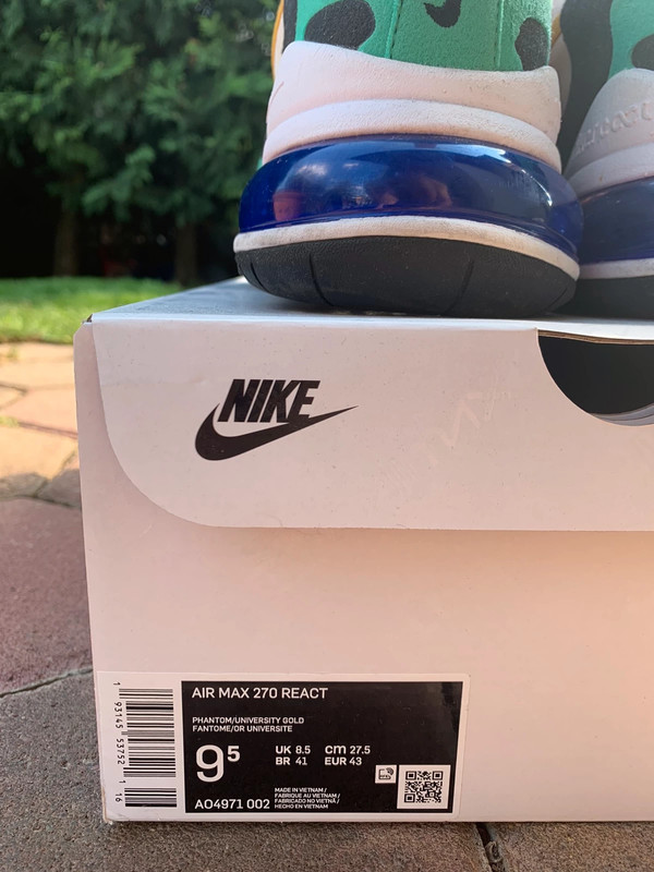 Nike Air Max 270 React Phantom University Gold Vinted
