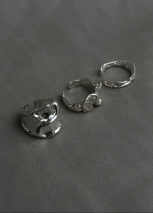 Lot de bagues conceptuelles et raffinées en acier inoxydable, brand: CHROME, condition: Very good, size: Adjustable, €17.00, €18.55 includes Buyer Protection