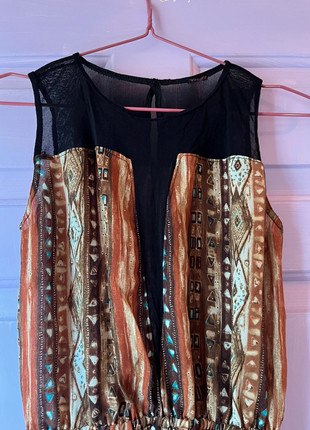 Brown Patterned Dress, brand: unknown, condition: Very good, size: S / 8, £4.00, £4.90 includes Buyer Protection