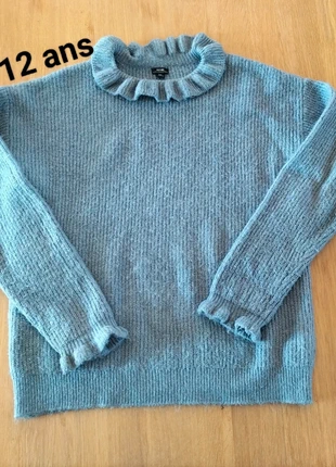 Pull chaud Kiabi fille 12 ans bleu hiver, marca: Kiabi, estado: Bom, tamanho: 12 anos / 152 cm, €3.30, €4.17 inclui Proteção do Comprador