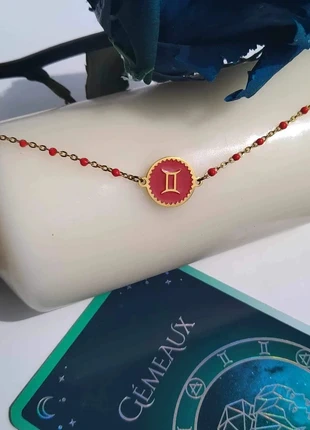 Bracelet Doré Signe Astrologique Gémeaux, estado: Muy bueno, 7,60 €, 8,68 € Protección al comprador Pro incluida