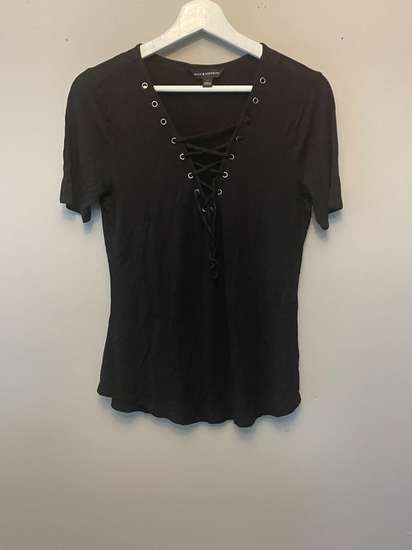 Rock & Republic Size Medium Womens Black Shirt #M-5-150-25 1