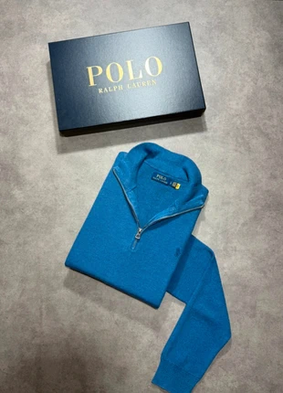 1/4 Zip | Half Zip pull camionneur Ralph Lauren bleu - Logo brodé - 100% coton - Taille M, marque: Ralph Lauren, état: Très bon état, taille: M, 54,99 €, 58,44 € Protection acheteurs (Pro) incluse
