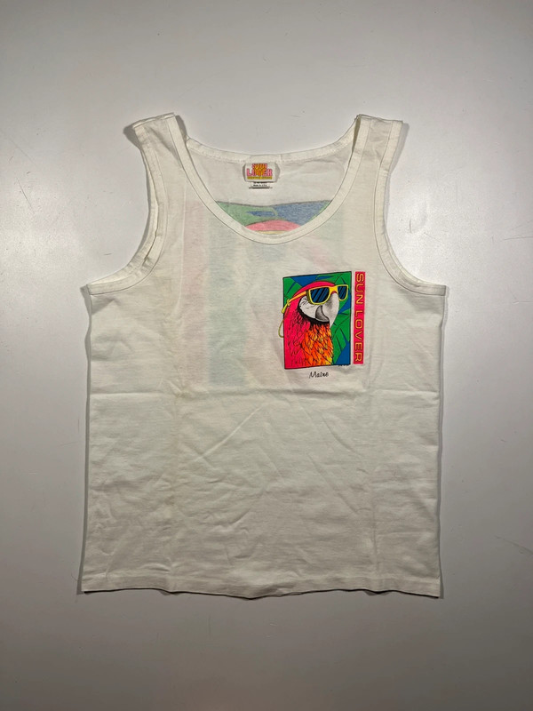 Koszulka na ramiączka bluzka Vintage Sun Lover Vintage 1989 L license 80s 90s y2k retro rare 3