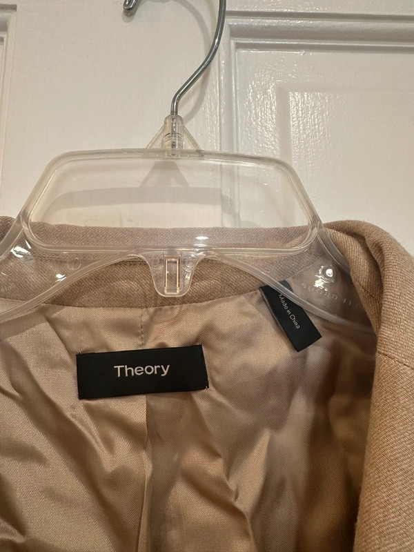 Theory Women’s Size 10 Tan Wool Staple Blazer 3