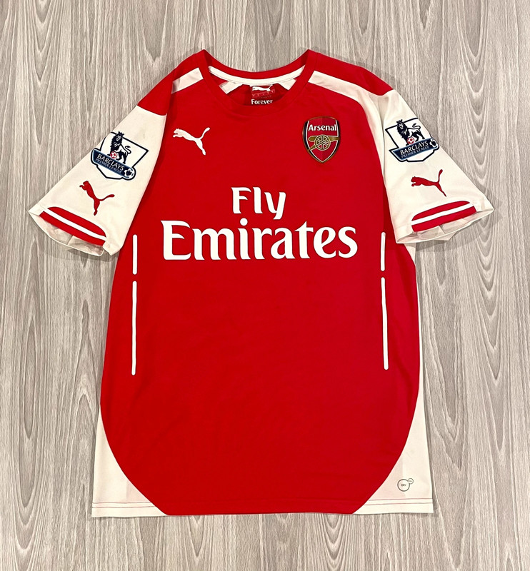 Puma 2014/15 Chamberlain #15 Arsenal FC Home Soccer Jersey Red Men’s Size Small 4