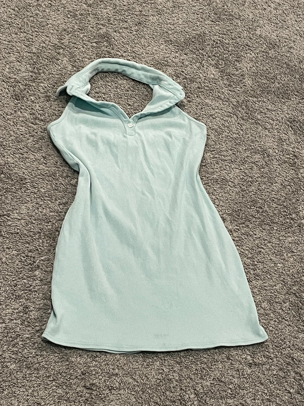 Rue 21 size L light blue/green halter dress 1