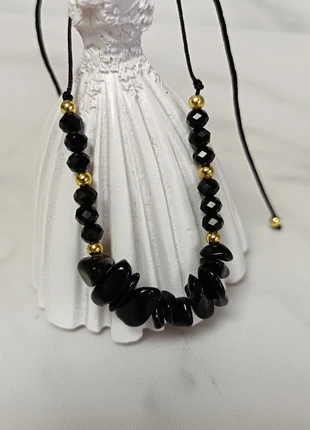 Black Tourmaline and beads bracelet, condition: New without tags, £1.50, £2.28 includes Buyer Protection