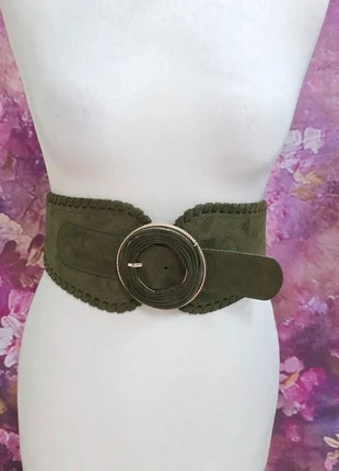 ceinture élastique rétro bohème hippie 70's cottage vert kaki, brand: sans marque, condition: Very good, size: Adjustable, €10.00, €11.20 includes Buyer Protection Pro