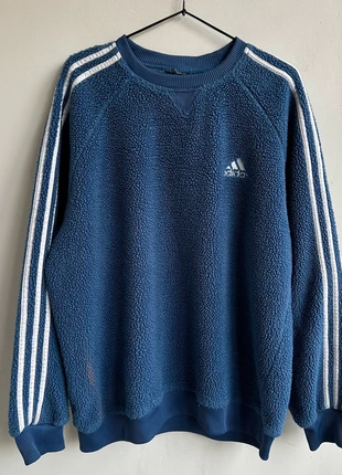 Vintage Adidas Teddy Fleece Sherpa Sweatshirt 90s Retro L, marke: adidas, zustand: Gut, größe: L, 55,00 €, 58,45 € inklusive Vinted-Käuferschutz