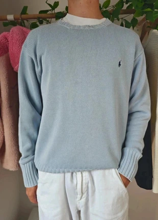 Pull ras de cou Ralph Lauren en maille bleu clair S old money, marke: Ralph Lauren, zustand: Sehr gut, größe: S, 45,00 €, 47,95 € inklusive Vinted-Käuferschutz