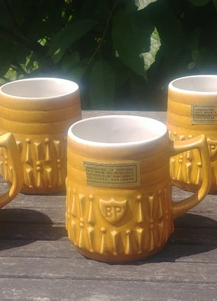 Lot de six chopes en céramique BP publicitaire-vintage, marque: BP, état: Neuf, 30,00 €, 32,20 € Protection acheteurs (Pro) incluse