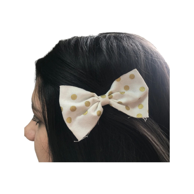 hand made fabric bow hairpin 1