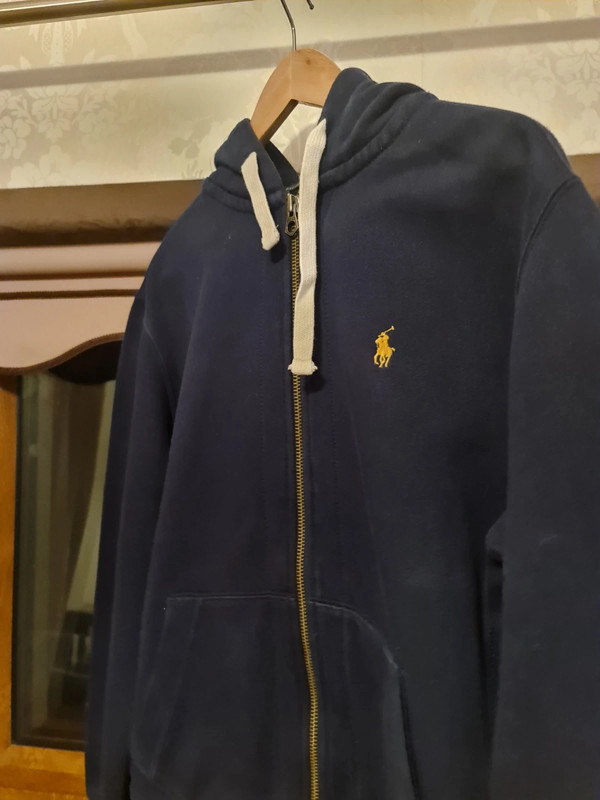 Polo Ralph Lauren navy blue hoodie with yellow horse