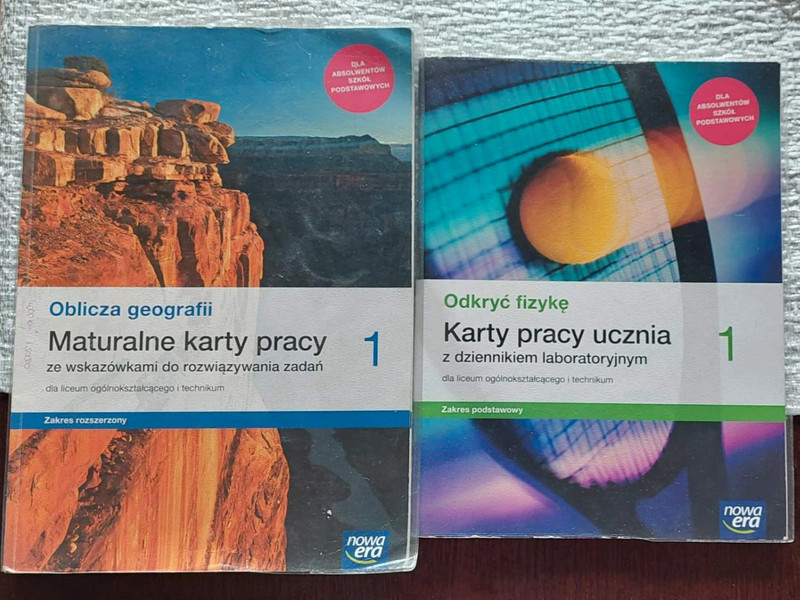 Geografia Kl 1 Liceum Podręcznik Karty pracy geografia i fizyka 1 klasa liceum | Vinted