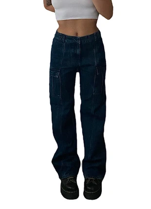 🌙Pantalon Baggy Jean Bleu Foncé🌙, brand: Zara, condition: Very good, size: M / 38 / 10, €15.00, €16.45 includes Buyer Protection