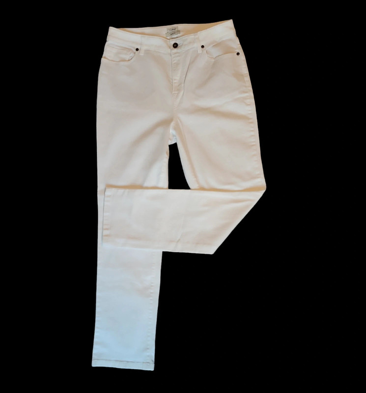 LL Bean white jeans, size 12 1