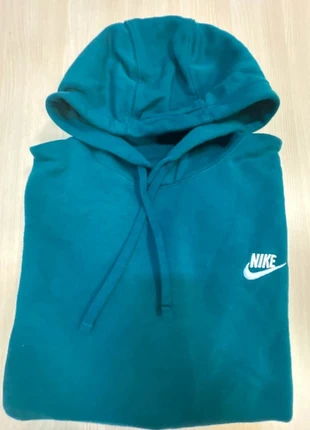 Sweat à capuche Nike Club Hoodie vert turquoise (M), merk: Nike, staat: Heel goed, maat: M / 38 / 10, € 39,90, € 42,60 inclusief Kopersbescherming