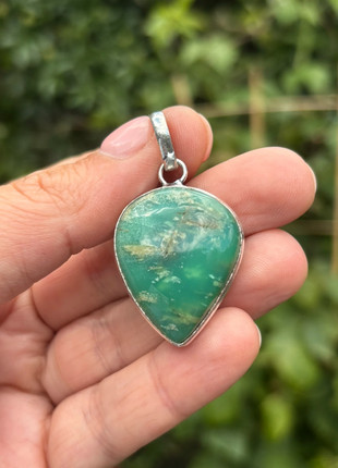 Chrysopraas Edelsteen Hanger, marca: Mineralogie, estado: Novo sem etiquetas, €17.48, €19.05 inclui Proteção do Comprador